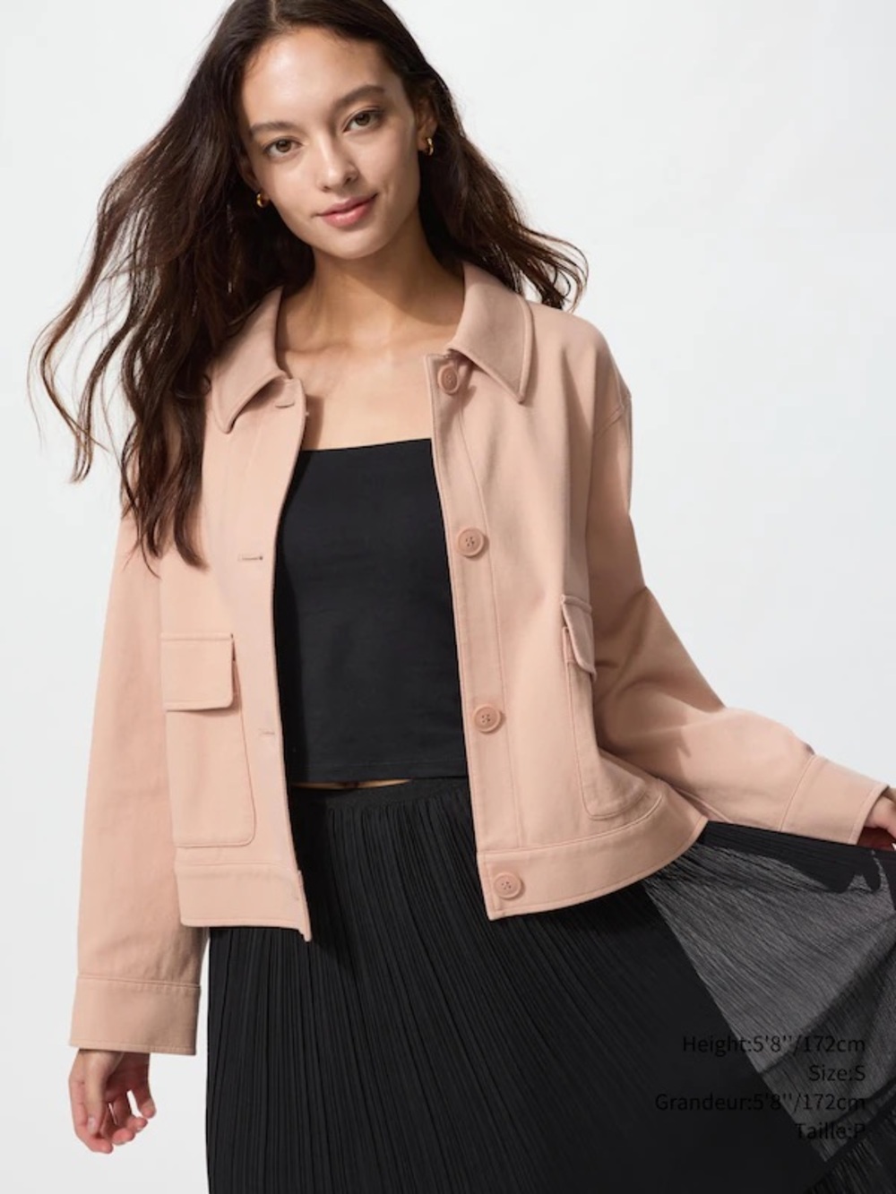 Uniqlo Jersey Relaxed Jacket Pink